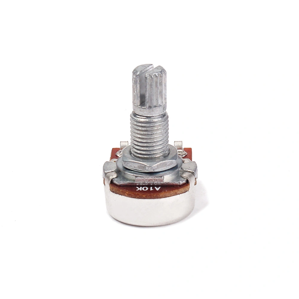 Guitar Accessory A10K Mini Long Knurled Split Shaft Curved Pot Guitar Potentiometers Shaft Volume and Tone Controls