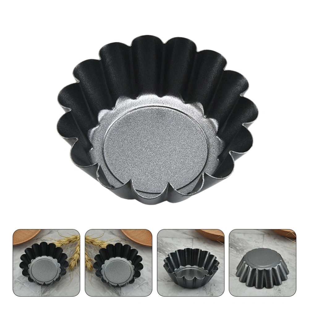 12pcs Iron Egg Tart Molds Mini Tart Pans Muffin Cake Mold Mini Pie Baking Mold