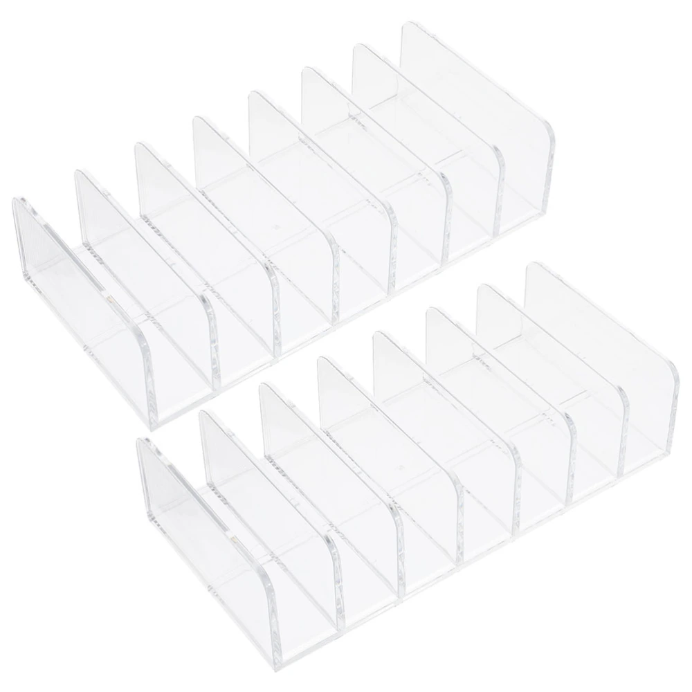 2pcs Multi-grid Cosmetics Storage Rack for Pressed Powder Eye Shadow Pan