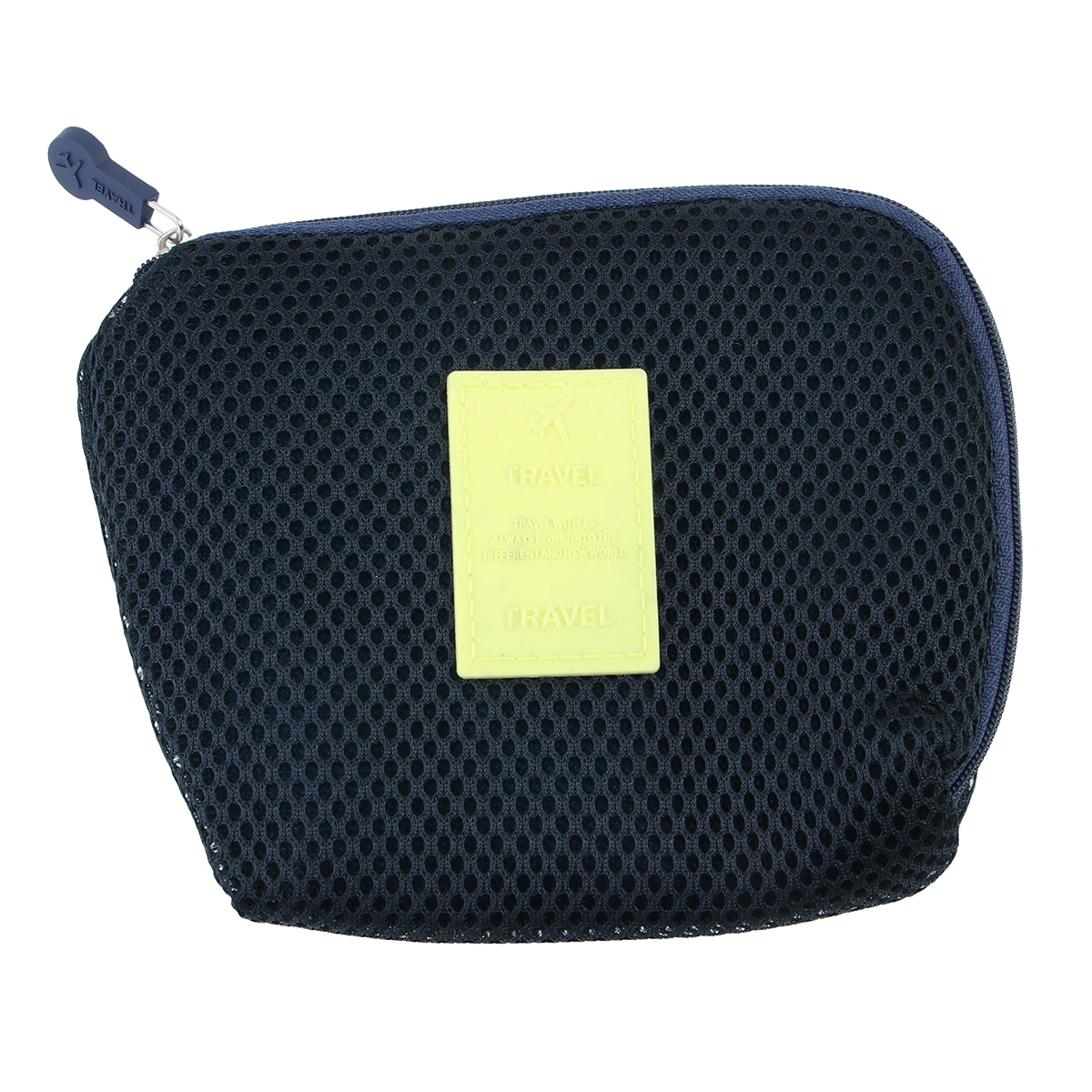 Universal Shockproof Charger Cable Organizer PC Supplies Mouse Storage Case Phones Earphones Travel Pouch Small Size (Dark Blue)