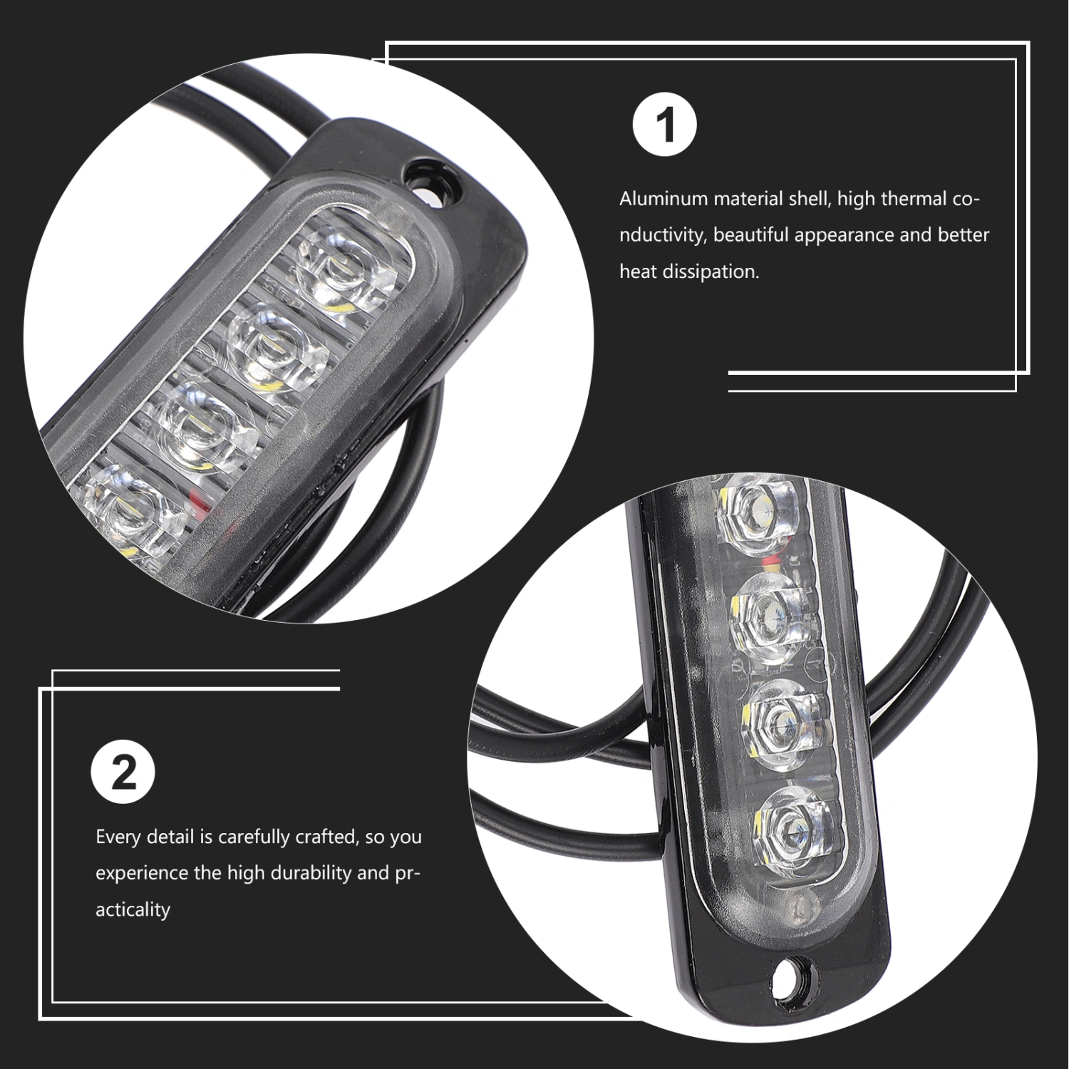 LED Strobe Light 6 LEDs Lightbar Automotive Emergency Strobe Light Car Supply
