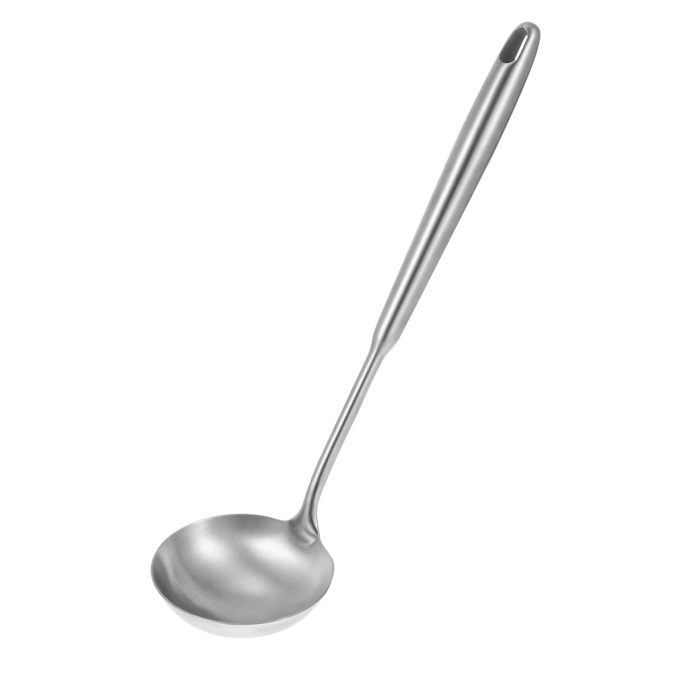 1Pc Stainless Steel Cooking Spoon Rustproof Soup Scoop Hot Pot Ladle (Silver)