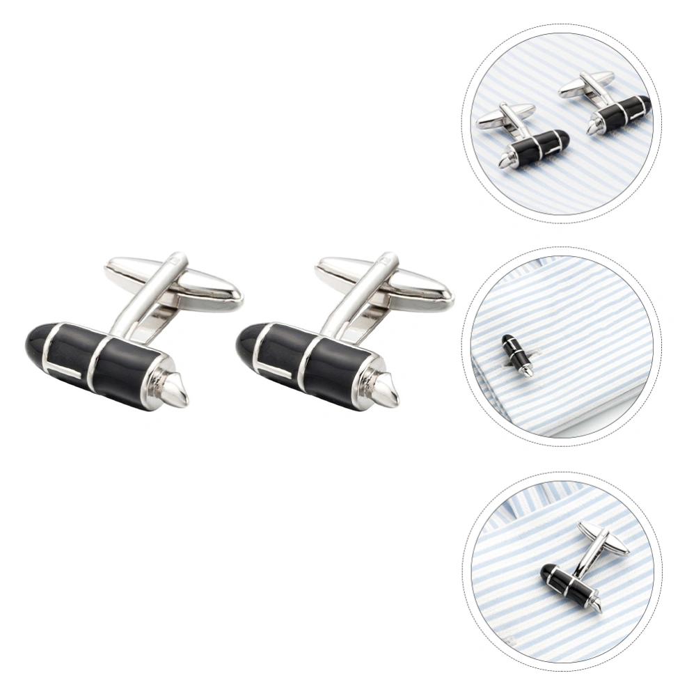 1 Pair Pen Style Cufflinks Men Business Casual Shirt Cuff Nails Trendy Cufflinks