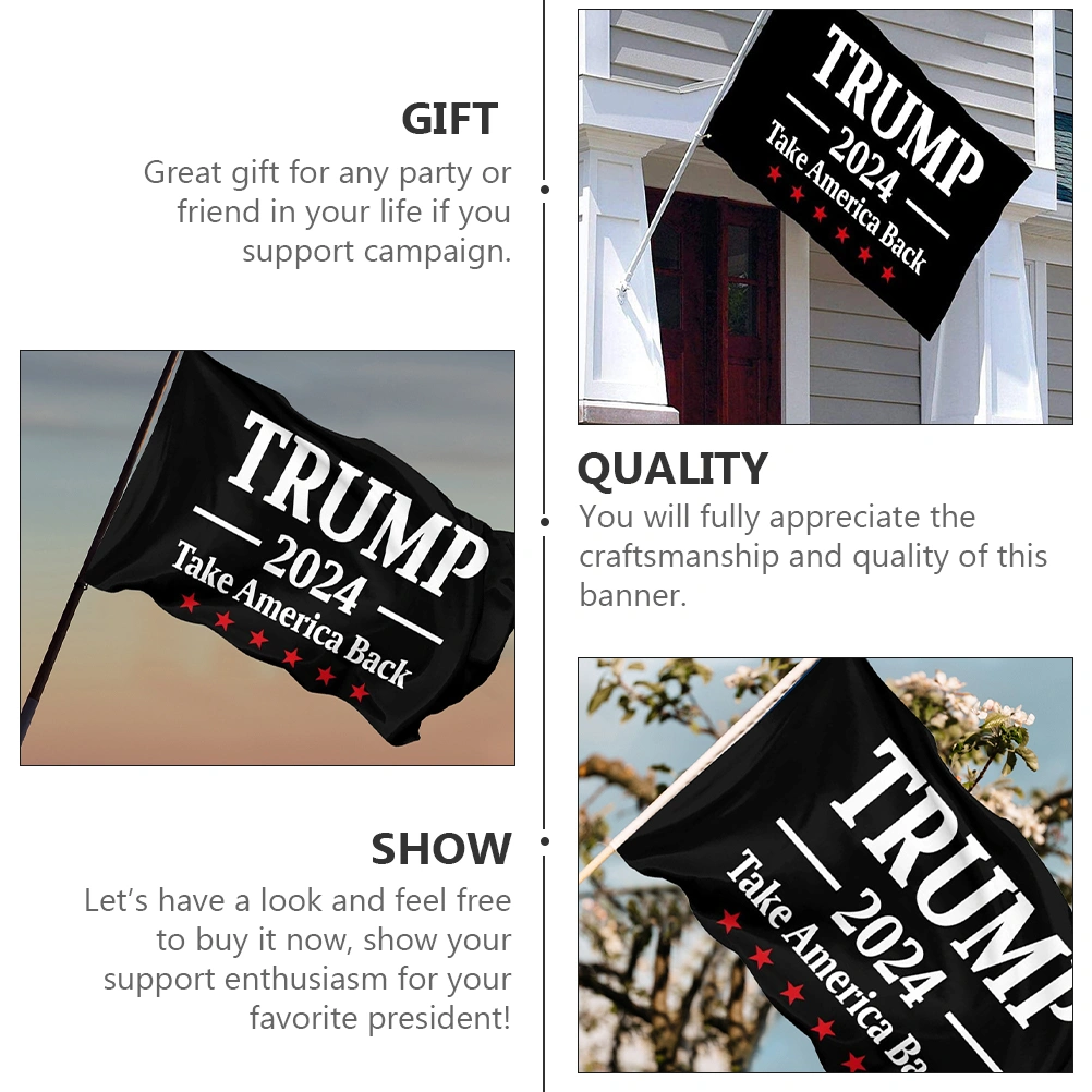 Portable Donald Trump Flag President Campaign Banners Trump Sign Banners