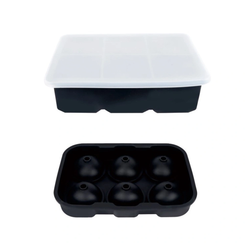 2pcs 6 Compartments Ice Tray Practical Ice Cube Making Mold Ice Making Case for Bar Club Restaurant