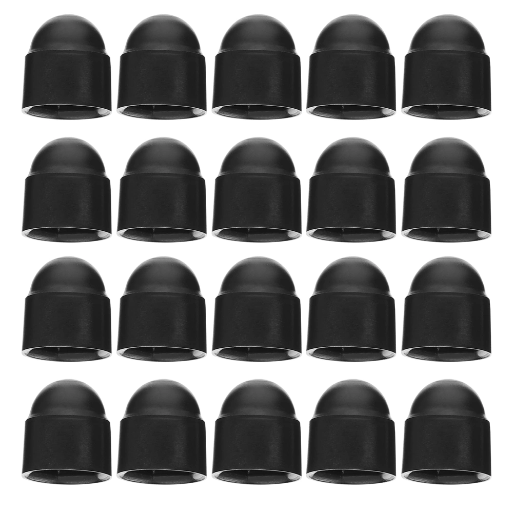 40Pcs Black Dome Bolt Protection Caps Practical Nut Protective Cover Bolt Covers