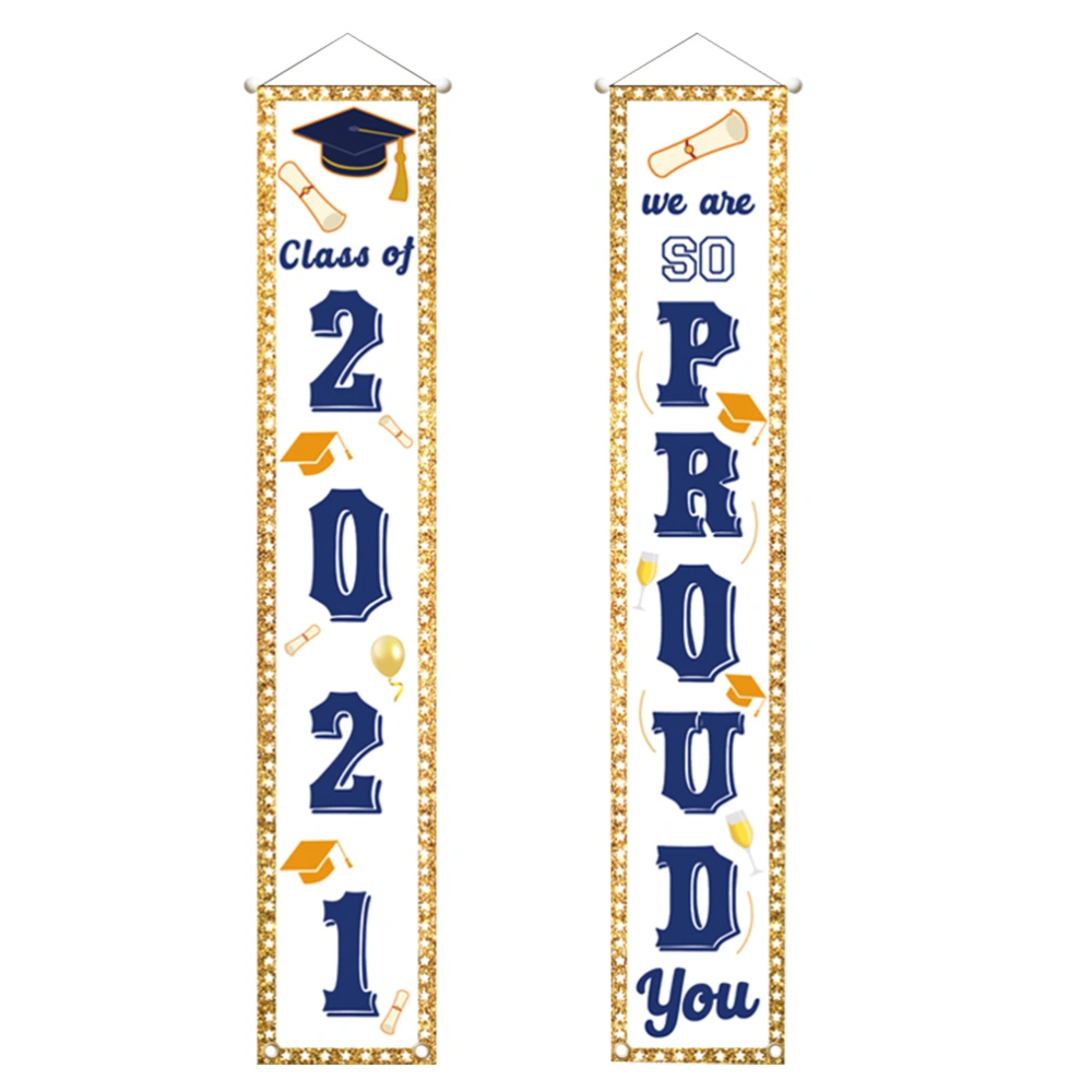 1 Pair Graduation Party Couplets Door Curtain Door Banner Graduation Decorations