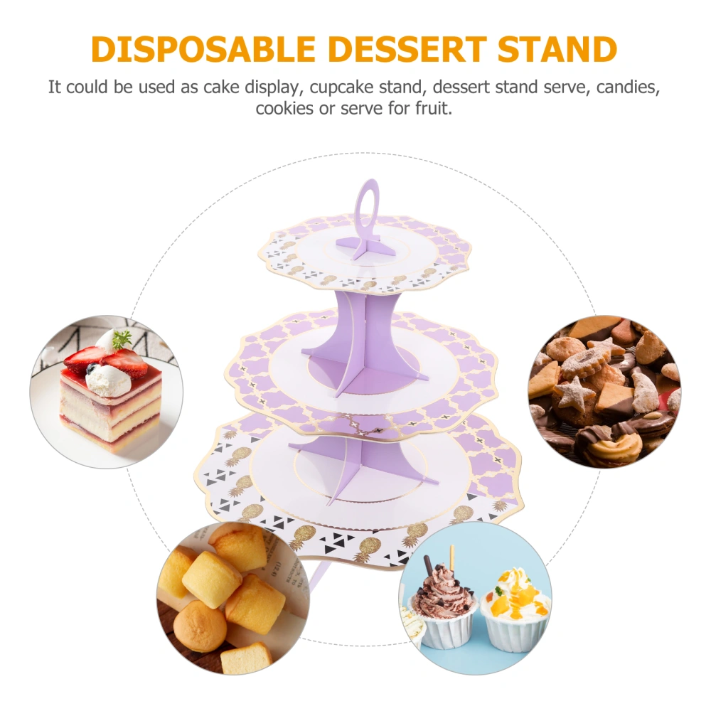 Cake Holder 3 Tiered Cake Stand Disposable Decorative Cupcake Stand Accessory