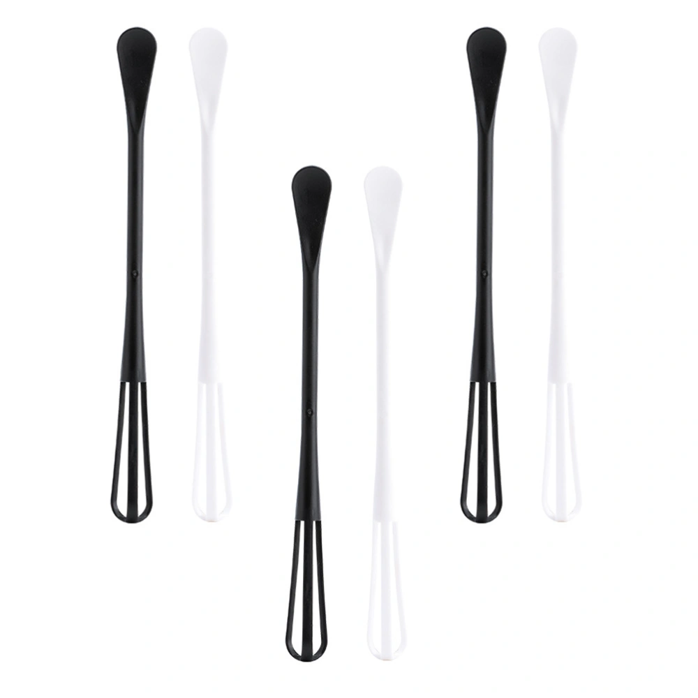 6pcs Whisks Egg Beaters Plastic Sauce Spoons Convenient Stirring Sticks