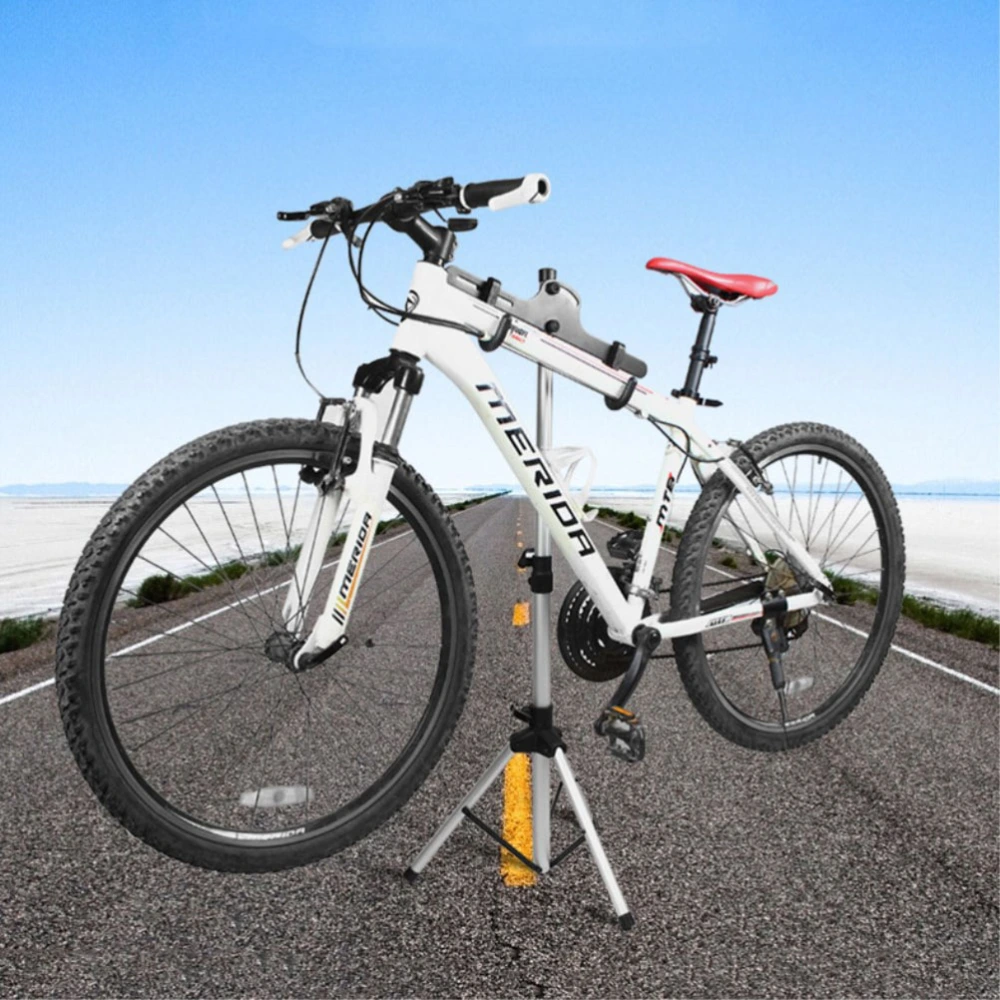 Folding Telescopic Mountain Bike Maintenance Stand Rack Three Layers Adjustable Repair Mechanic Bike Stand for Home Shop Road Stand