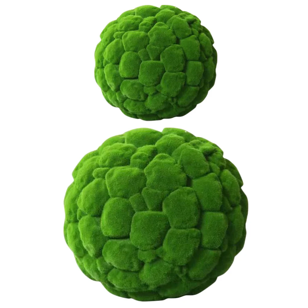 2pcs Preserved Moss Decorative Moss Balls Decor Balls Green Moss Decor Indoor Ornaments