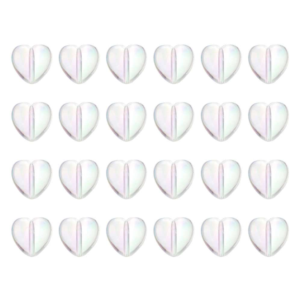 24pcs Heart Spacer Beads DIY Wedding Decor Jewelry Making Supplies Heart Acrylic Beads