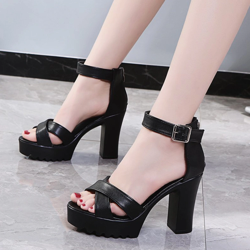 1 Pair Fashion High Heels Peep-toe Heeled Sandals Summer Woman Footwear