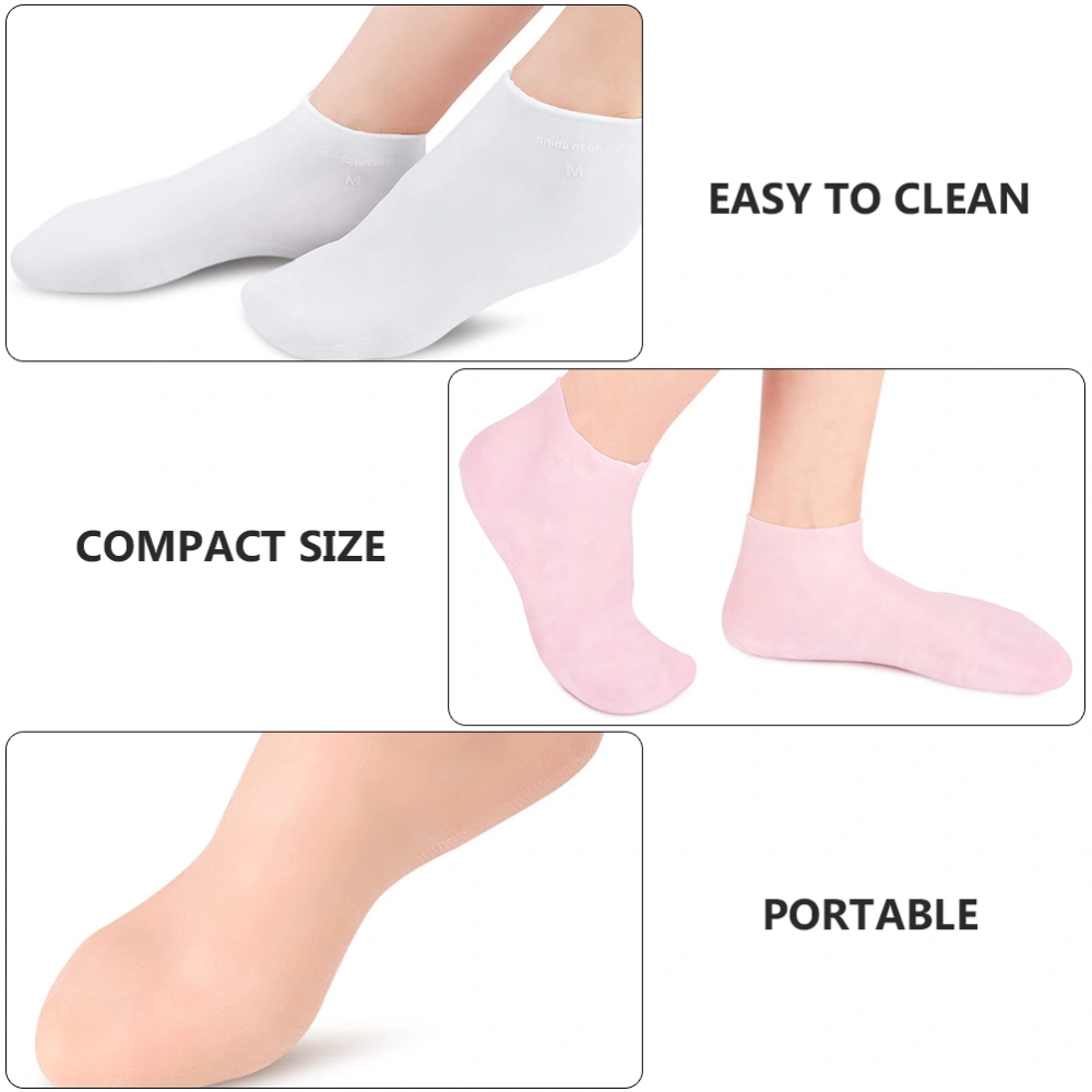 3Pairs Dry Cracked Foot Moisturizing Socks Moisturizing Foot Cover for Women Girls