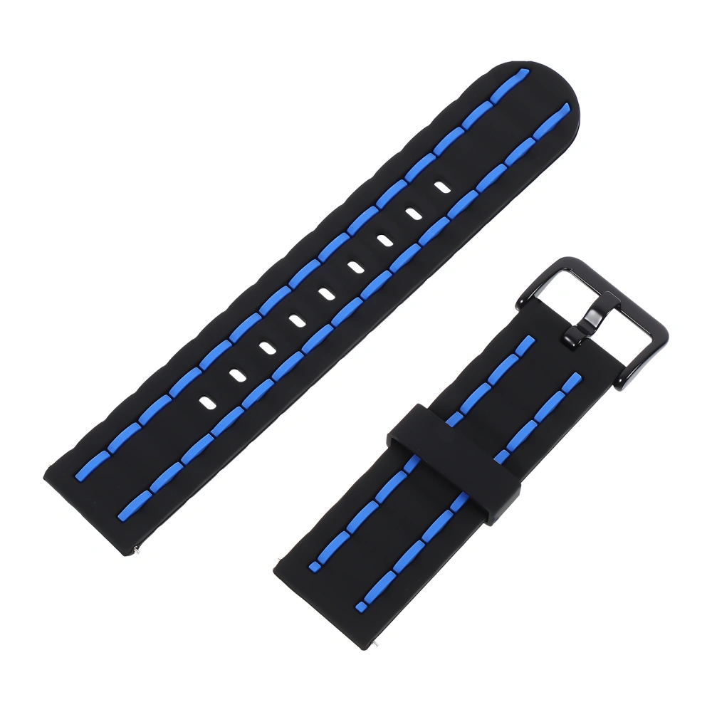 Stylish Watch Band 2-color Silicone Watch Bracelets Replacement Watch Wristband