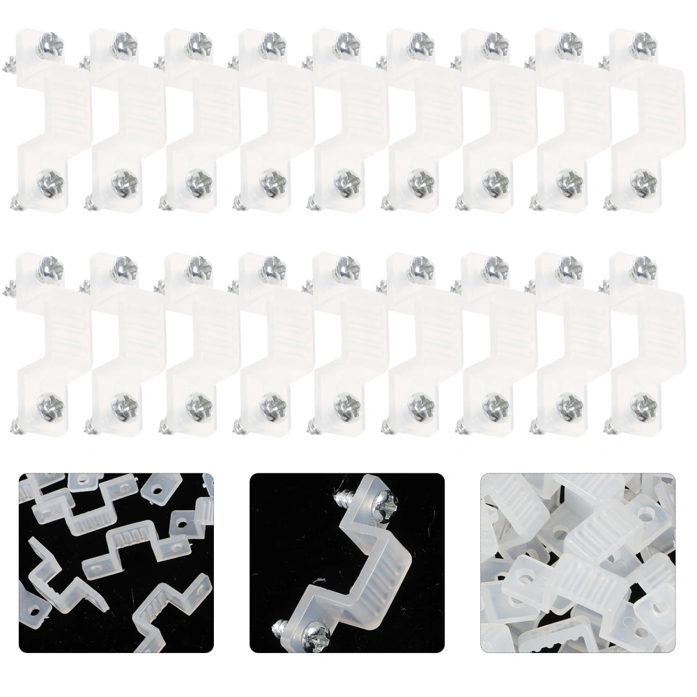 100pcs Led Light Clip 10mm Silicone Led Bracket Light Strip Mounting Bracket