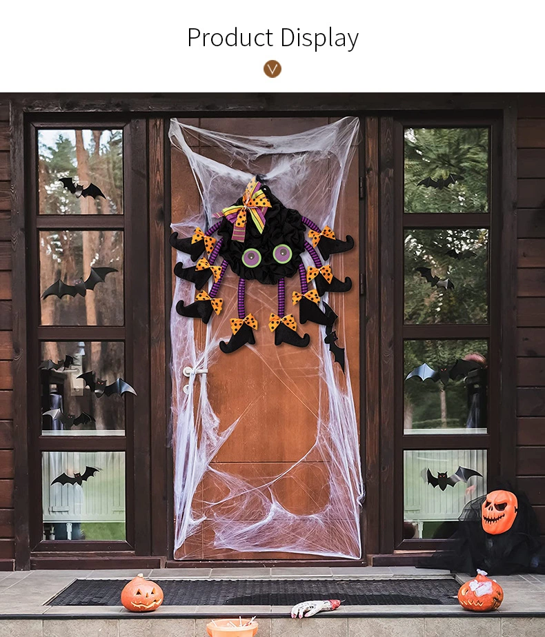 Front Door Halloween Wreath Halloween Spider Style Wreath Indoor Halloween Decor