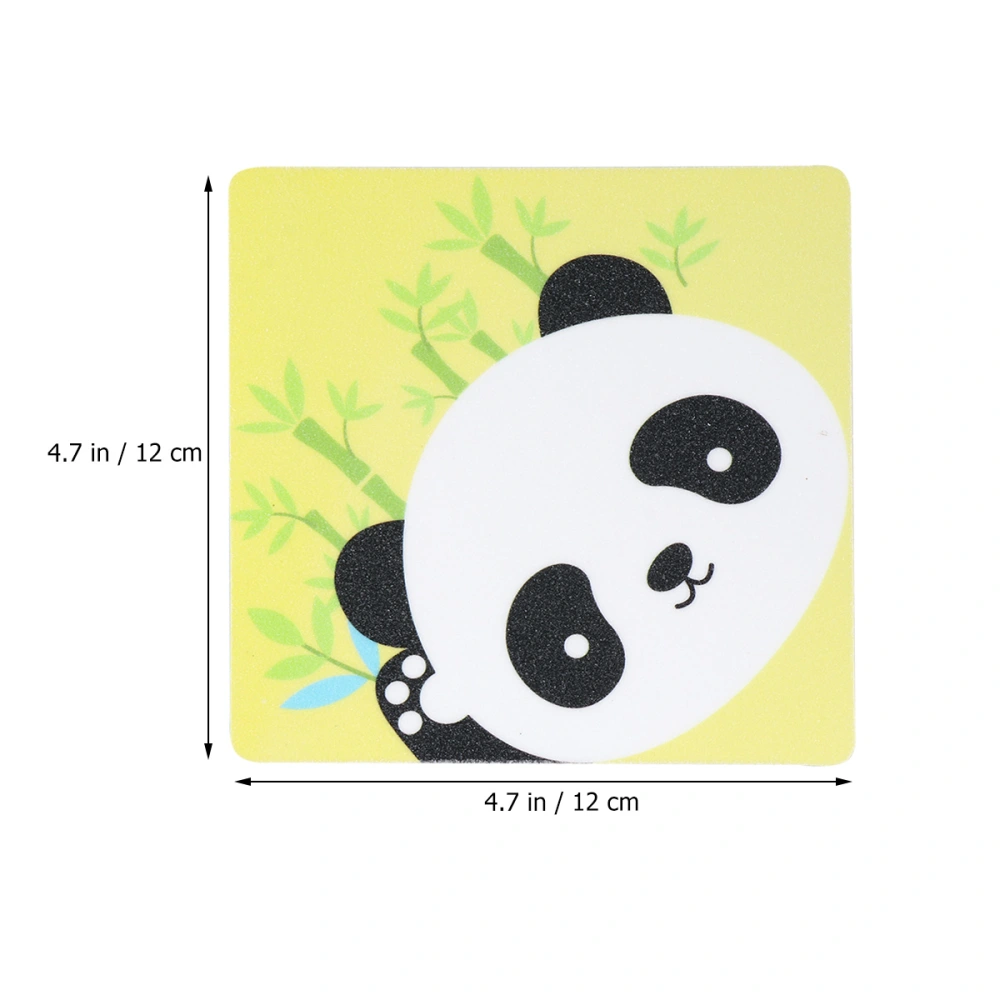 6pcs Bathroom Anti-slip Stickers Cartoon Bathtub Stickers Prevention Decals Self-adhesive Tub Pasters for Home (Panda Pattern)