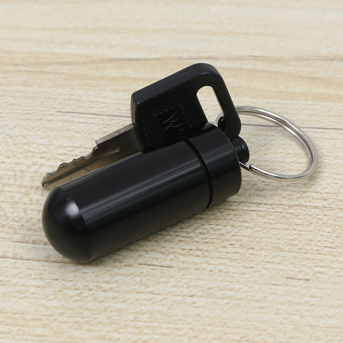 4Pcs Portable Pill Boxes Aluminum Alloy Pill Case Waterproof Pill Container Keyring Type Pill Holder
