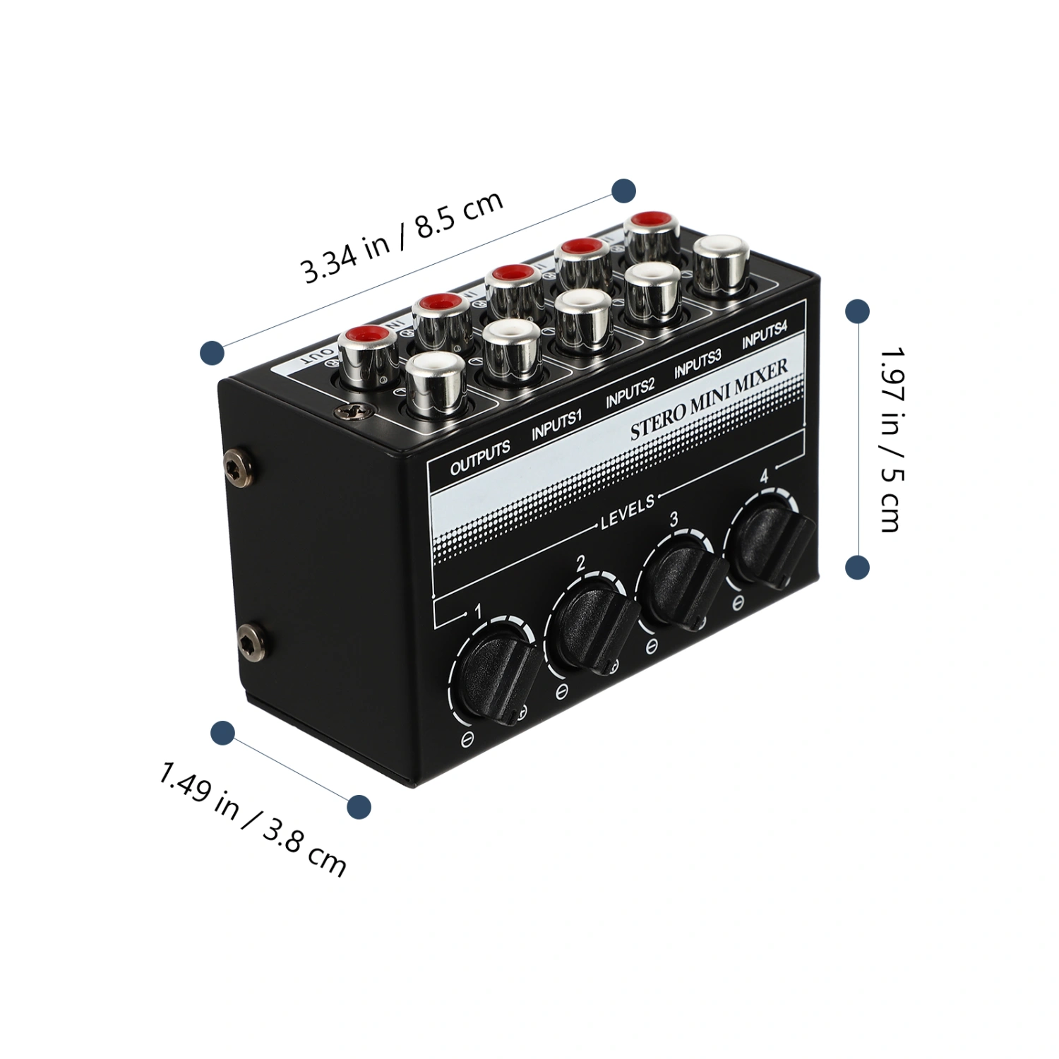 Audio Mixer 4-channel Mixer Stereo Mini Mixer Passive Sound Mixer Controller