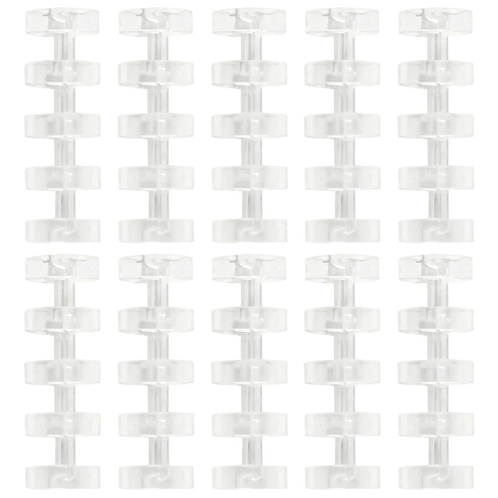 10Pcs Loose Leaf Binders Scrapbook Book Clips Five-hole Segmented Binders (As Shown)