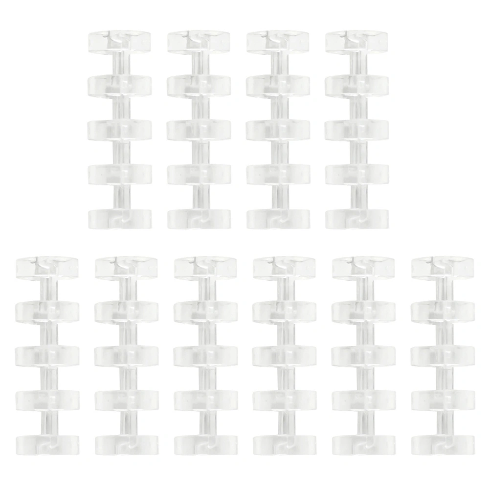 10Pcs Loose Leaf Binders Scrapbook Book Clips Five-hole Segmented Binders (As Shown)