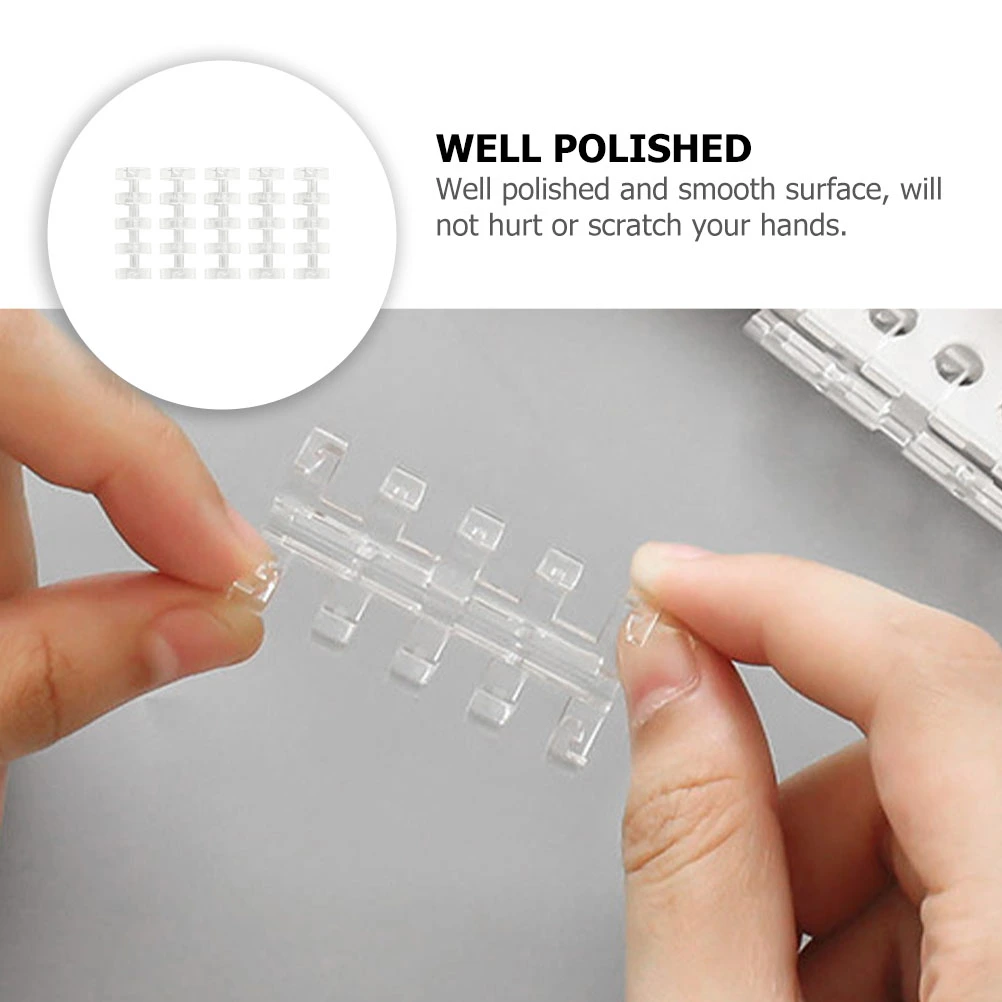 10Pcs Loose Leaf Binders Scrapbook Book Clips Five-hole Segmented Binders (As Shown)