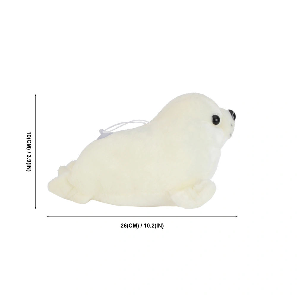 Seal Toys Cartoon Plush Stuffed Animal Doll Toy Adorable Gift for Kids Children 26cm (White)