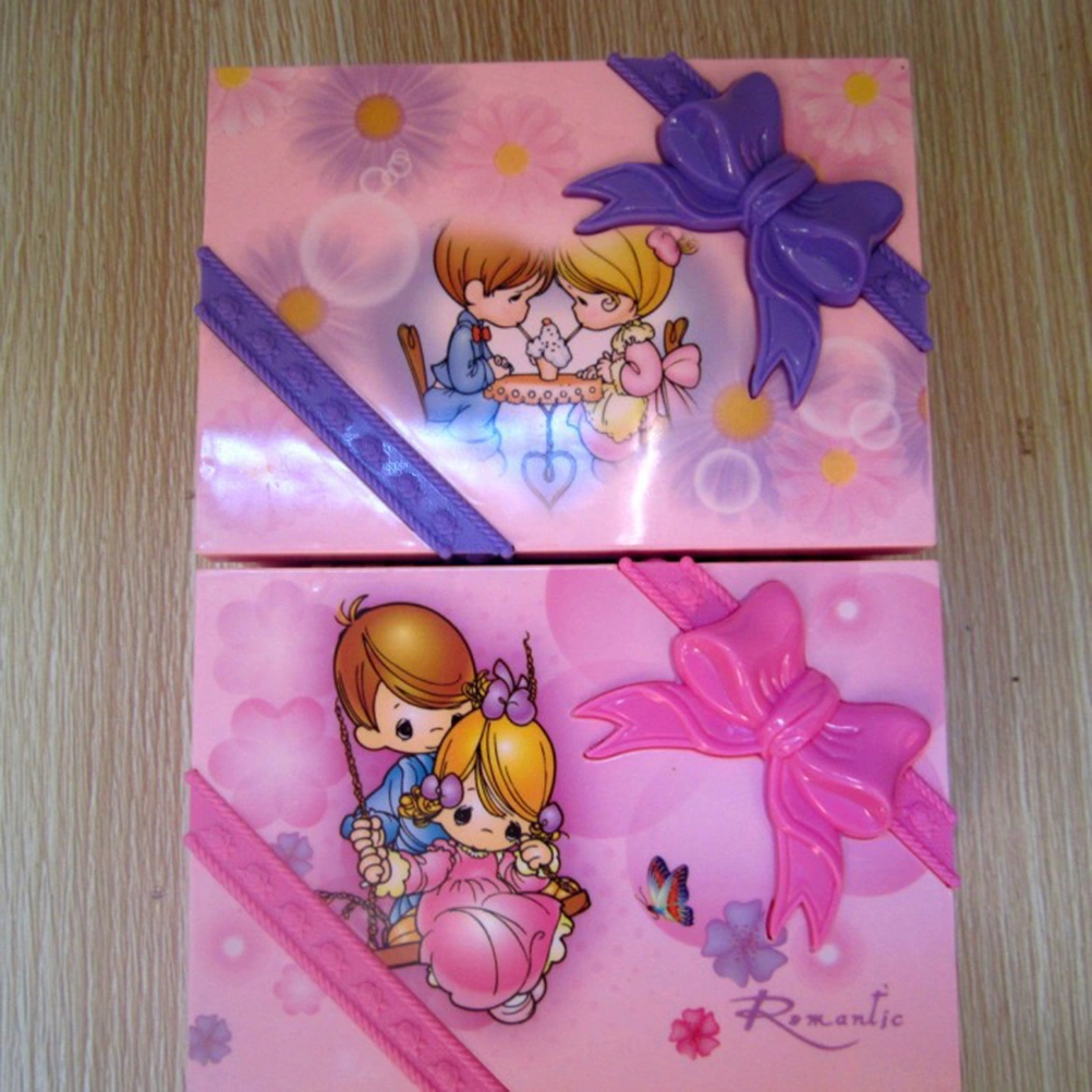 Music Dancing Girl Casket Jewelry Storage Box Organizer for Girl Woman (Random Color)