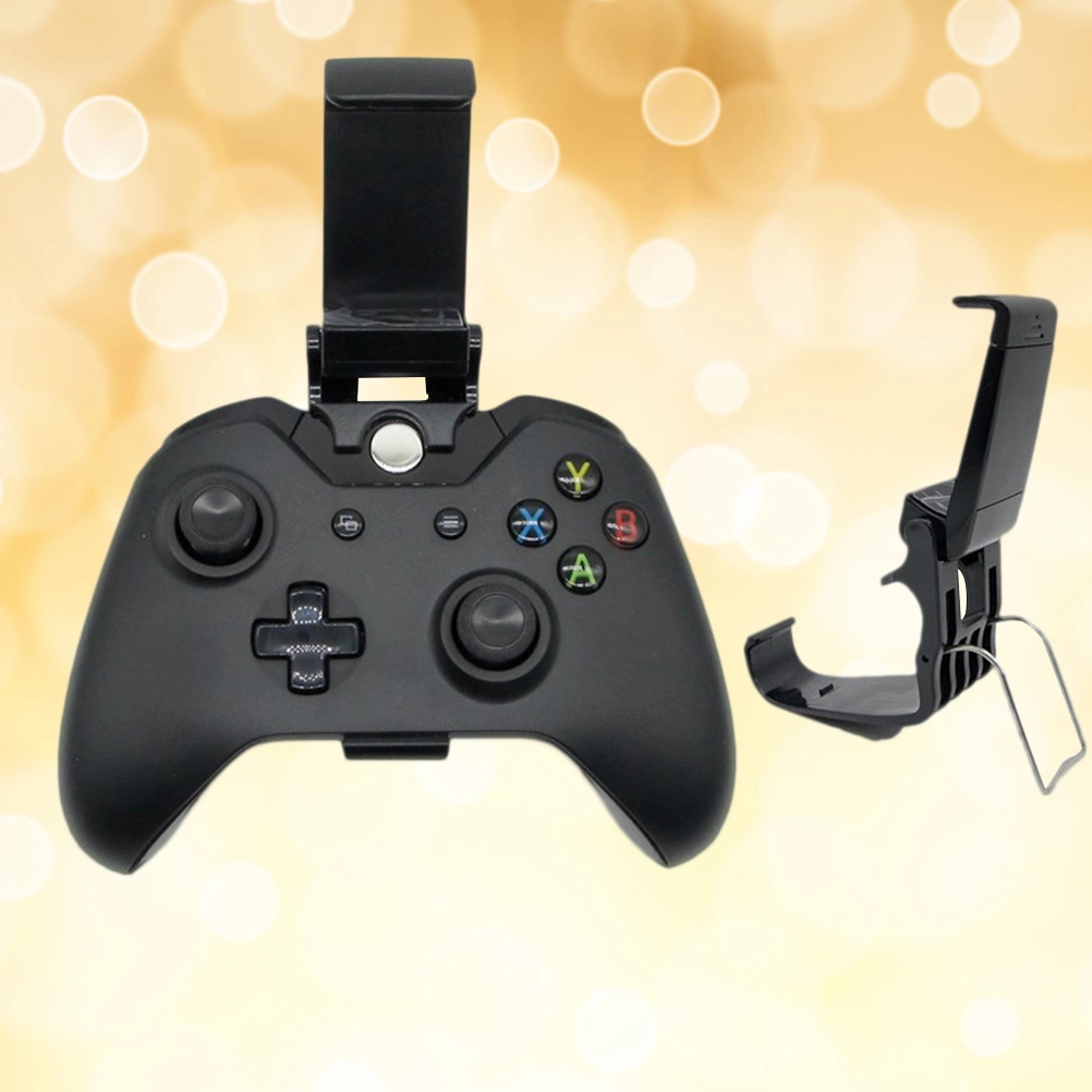 2Pc Universal Phone Mount Bracket Gamepad Controller Clip Stand Holder for One Game Handle (Black)