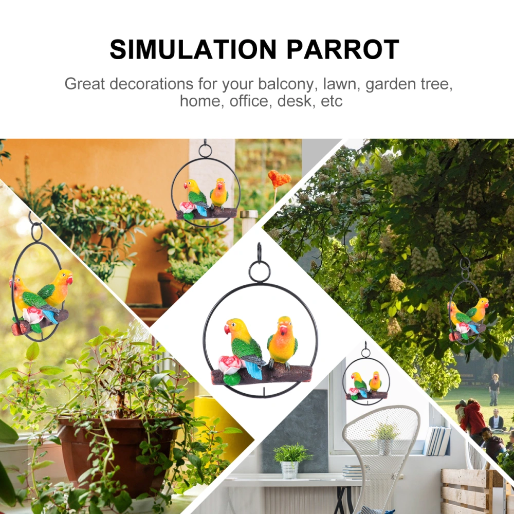 Artificial Parrot Durable Birds Gardening Props Crafts Ornament Bird Adornment