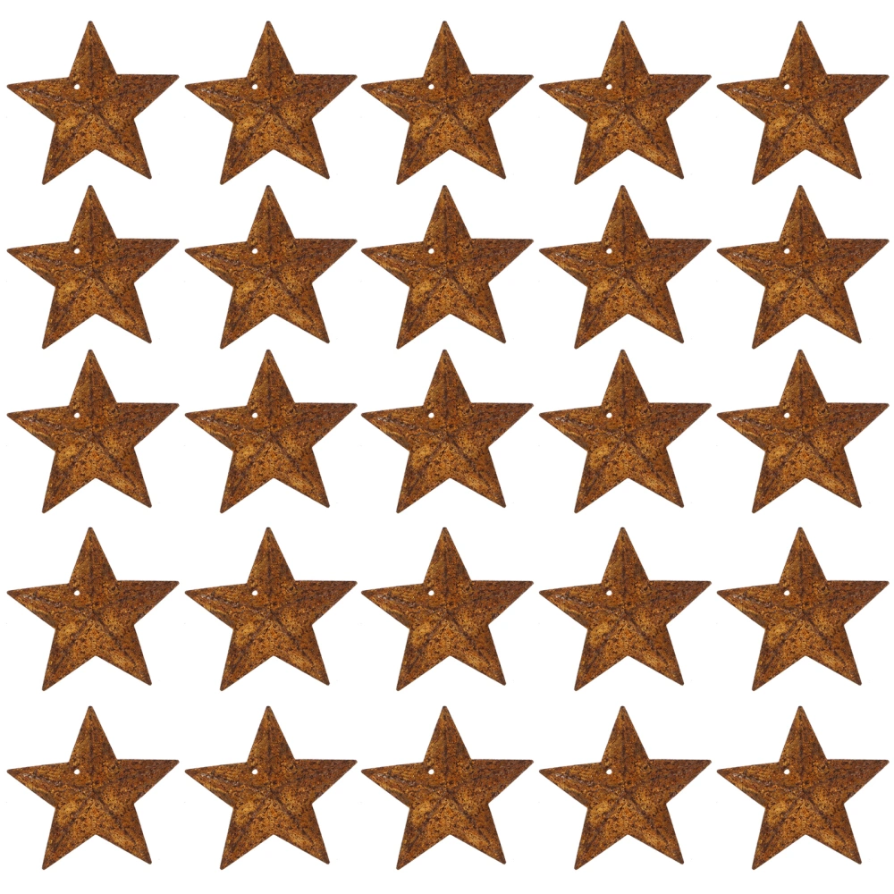 150pcs Metal Five-Pointed Star Pendant DIY Hanging Pendant Rusted Pentastar Hanging Pendant