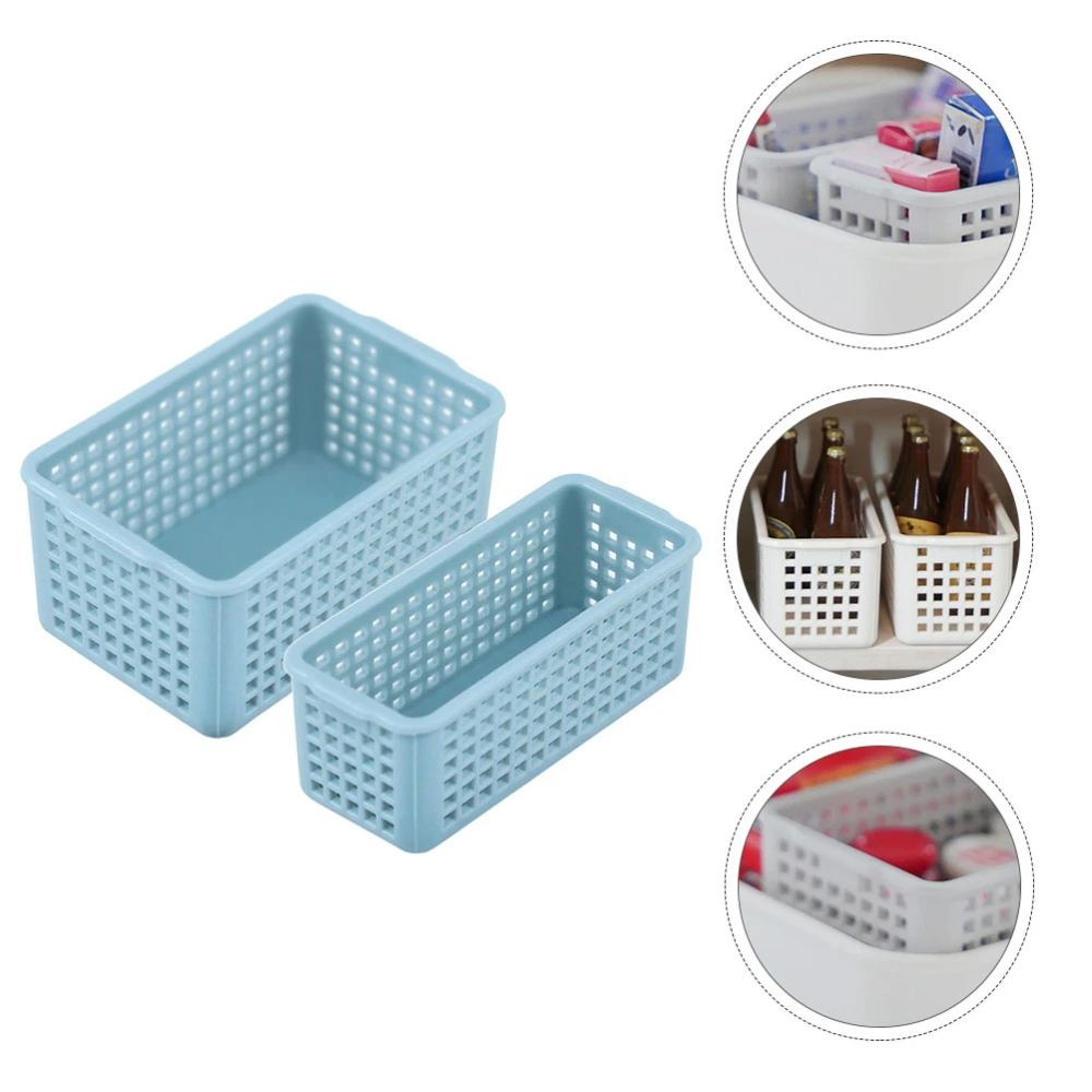 2Pcs Mini House Storage Box Decorative Miniature Mini House Supply Random Color