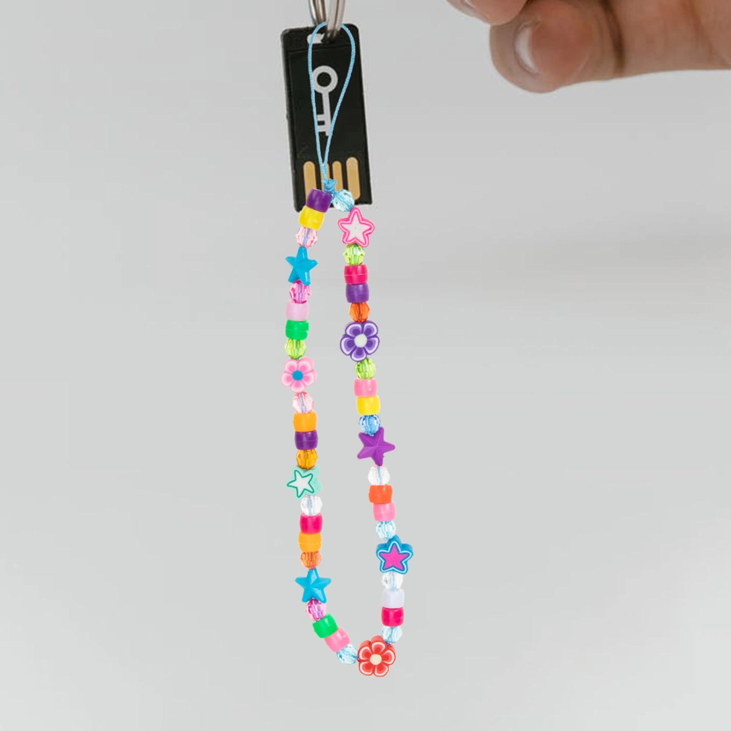 2Pcs Flower Beaded Phone Lanyards Anti-lost Phone Chains Beaded Anti-lost Phone Wrist Straps