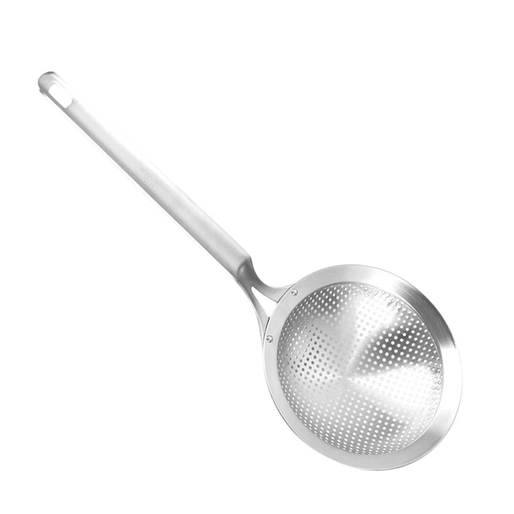 Stainless Steel Colander Kitchen Mesh Strainer Flour Powder Colander Silver (14cm)