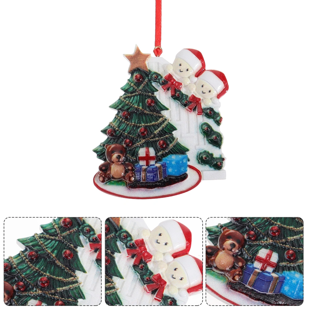 1Pc Christmas Tree Hanging Decoration Resin Survivor Family Hanging Adornment