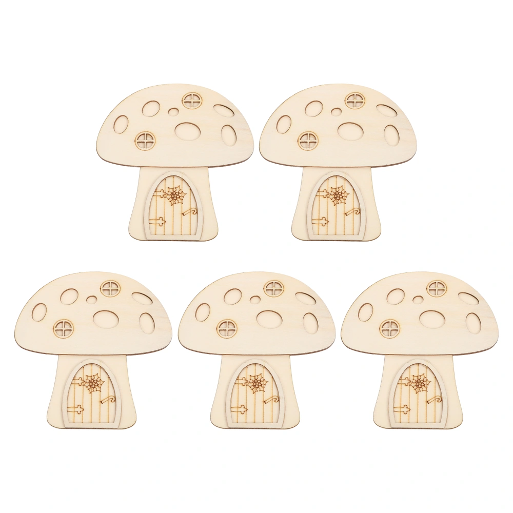 5pcs Mushroom Shape Wooden Doodle Toys Kids Painting Toys Kids Playthings