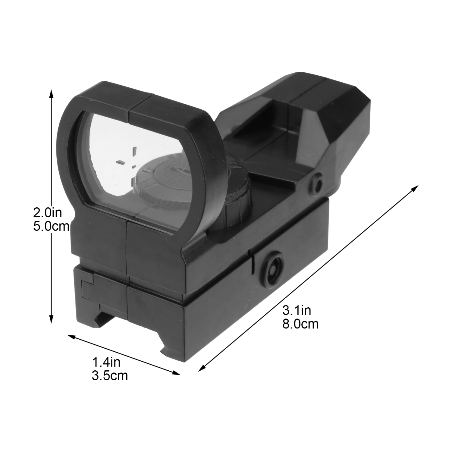Plastic Outdoor Sports Toy Accessories Easy to Install Toy Use Optical Sight(Black)