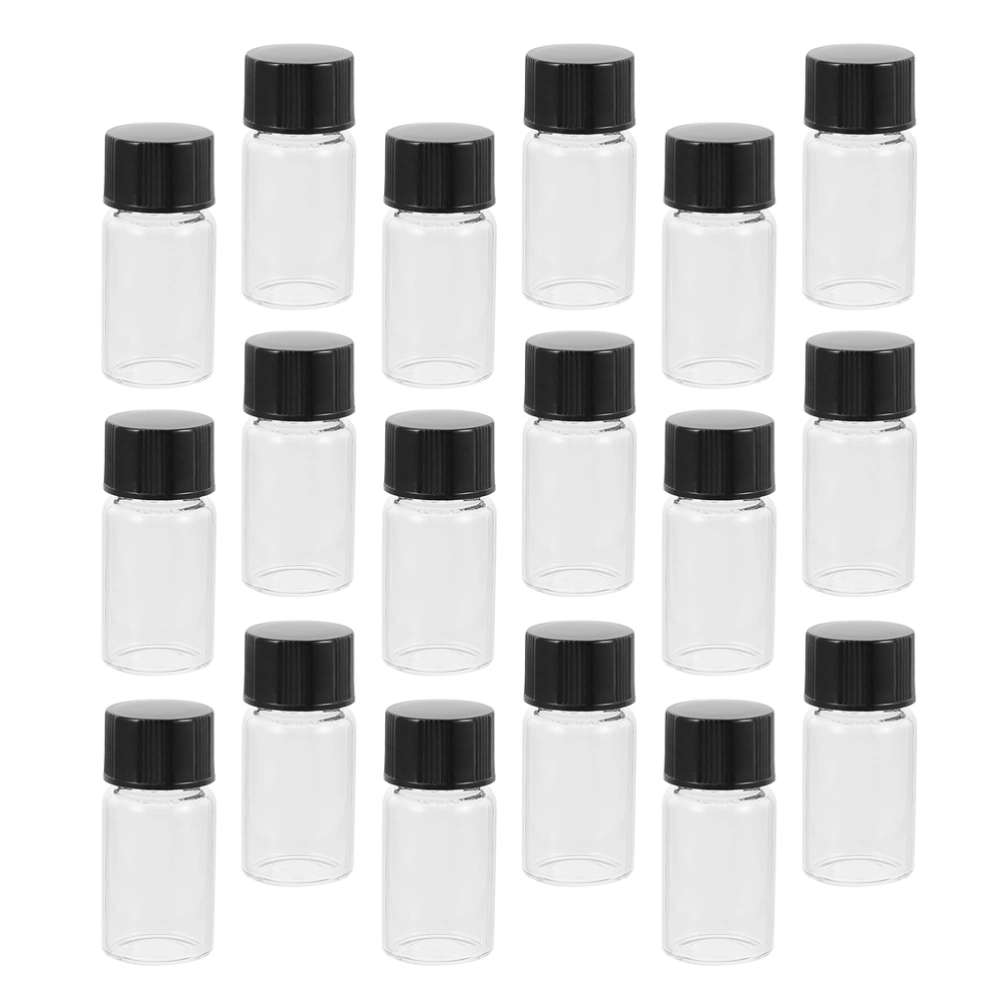 20pcs Reagent Bottles Laboratory Sealing Bottle 3ml Sampling Bottles with Lids