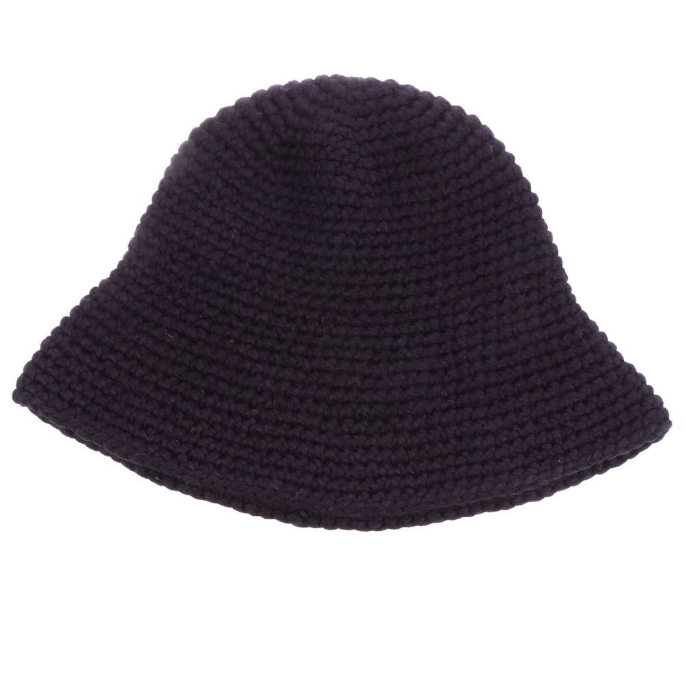 1pc Winter Warm Outdoor Knitted Bucket Hat Women Fashion Knitted Bucket