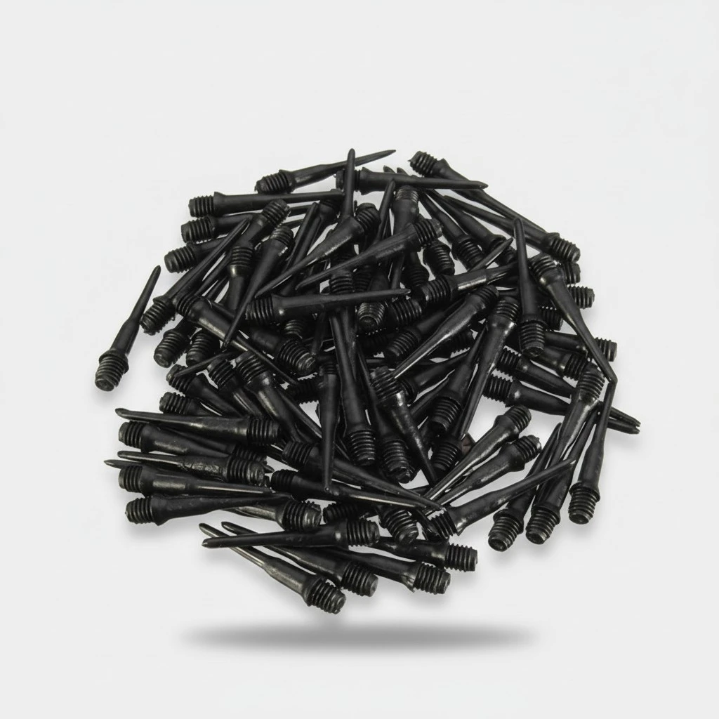 100pcs Dart Points Darts Head Tips Electronic Dart Accessories for Darts Screw Thread Dart Accessory (Black)