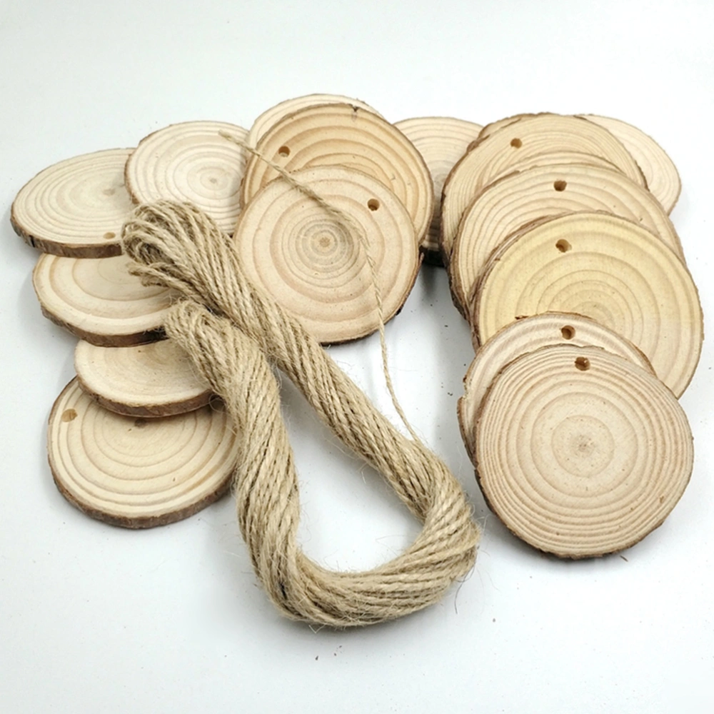 10pcs Mixed Size Pine Wood Slices for DIY Crafts Wedding Decoration(5-7cm)