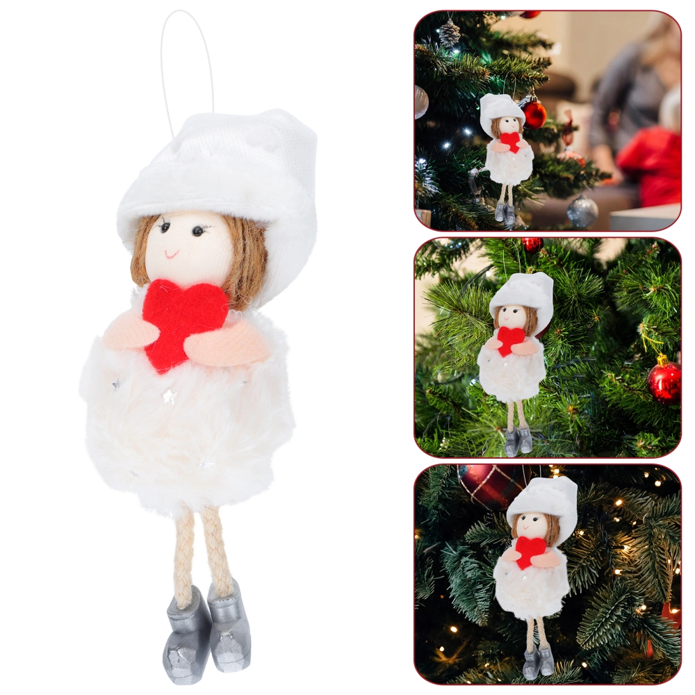 1Pc Christmas Plush Angel Small Hanging Decor Lovely Doll Christmas Tree Pendant