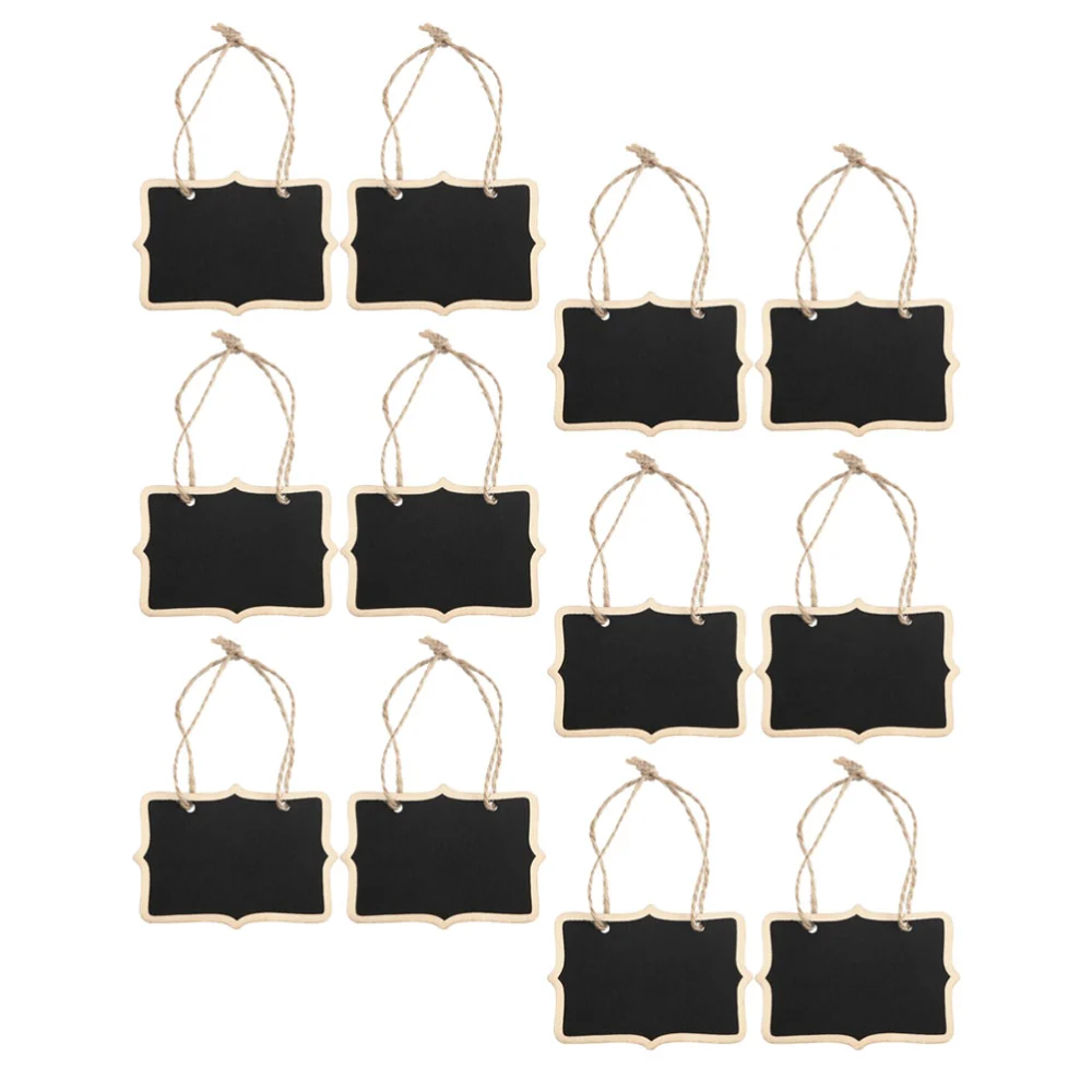 12pcs Multi-purpose Message Board Reusable Chalk Boards Hanging Blackboards