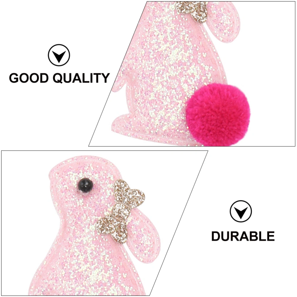 6pcs Adorable Rabbit Kids Hairpins Delicate Festival Bunny Design Hair Clamps