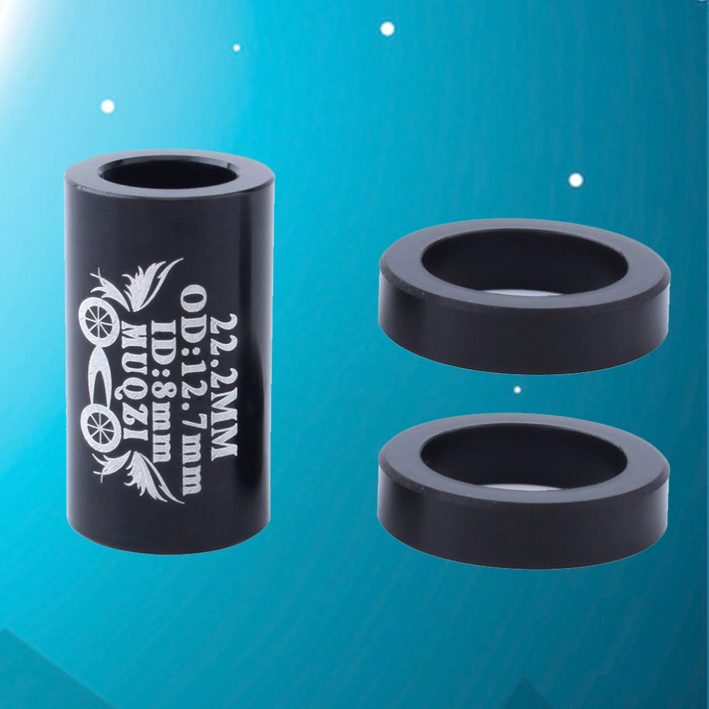 Mountain Bike Tail Rear Absorption Bushing Inflection Point Outer Diameter 12.7 Inner Diameter 8mm Absorbers Back Gall Turn Point 22.2*12.7*8mm(Black)