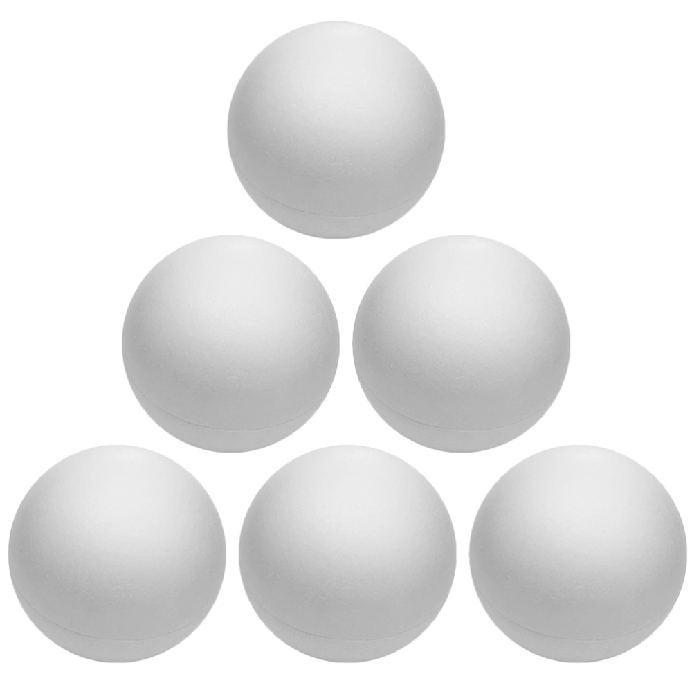 6pcs  Polystyrene Balls Foams Balls White Balls for Wedding Party Decorations