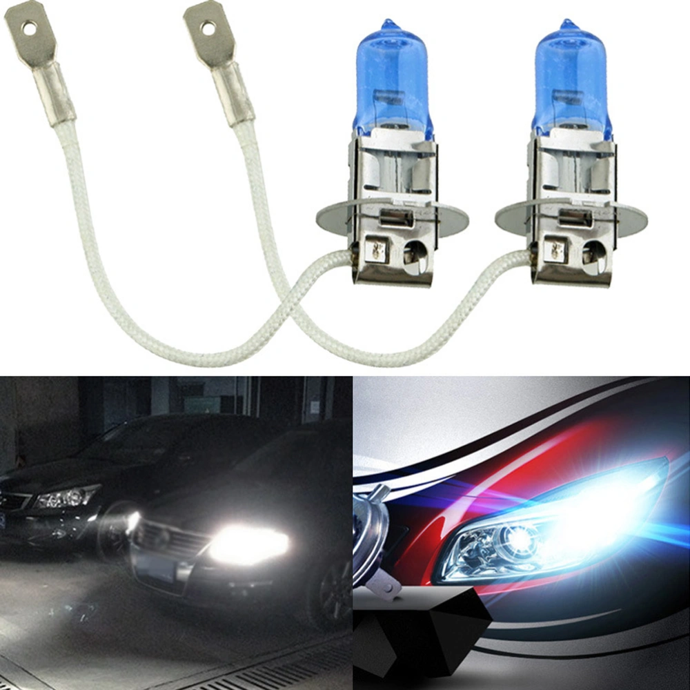 2pcs H3 100W 24V 6000K Car Xenon Gas Halogen Headlight White Light Lamp Bulbs