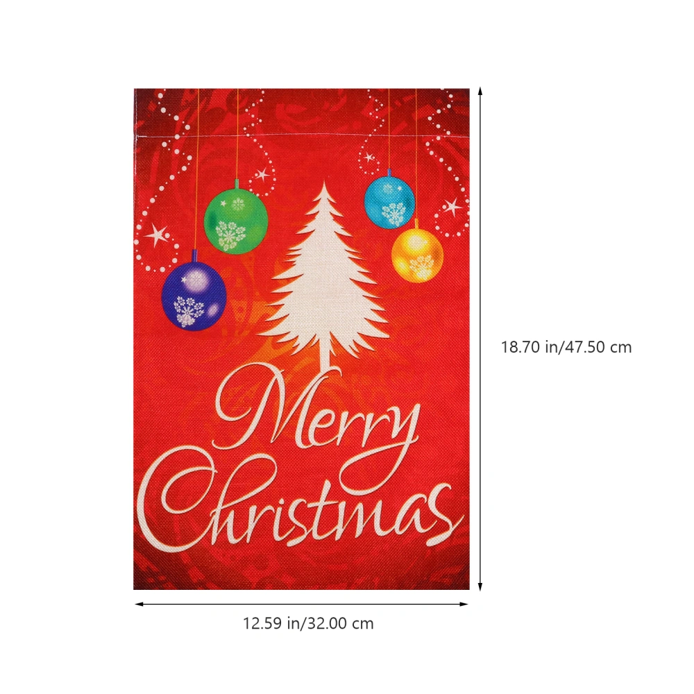 Merry Christmas Flag Santa Clause Pattern Garden Flag Creative Garden Ornament