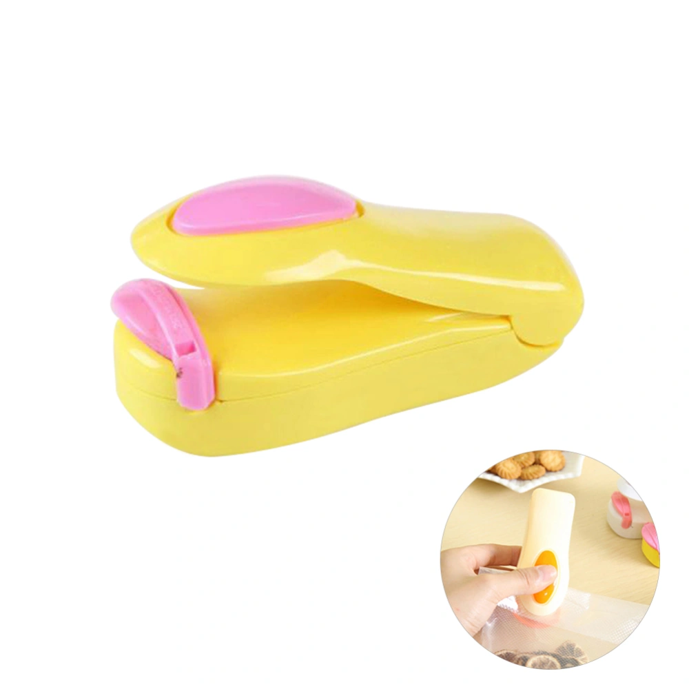 Portable Mini Bag Heat Sealer Capper Plastic Bag Sealing Machine Impulse Sealer for Food Storage (Yellow)